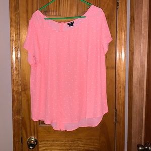 Torrid shirt sleeve blouse with button down back